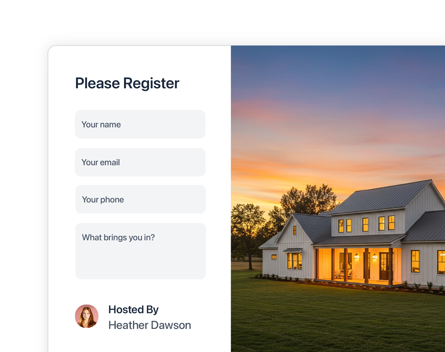Open house sign in app for real estate agents