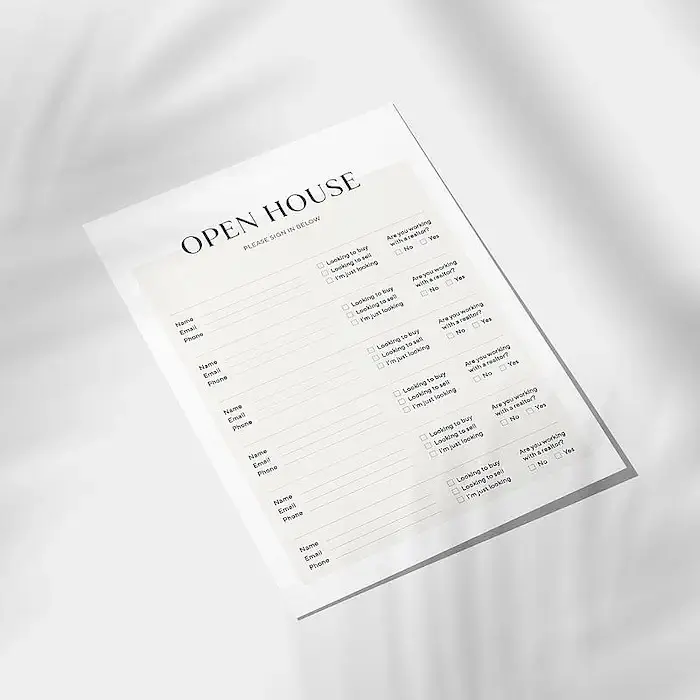 Free Printable Open House Sign-In Sheet Templates