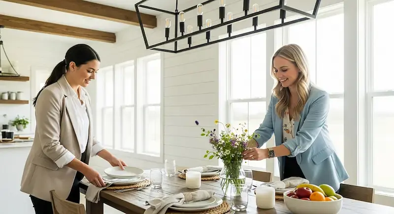 How to Stage a Dining Table for an Open House